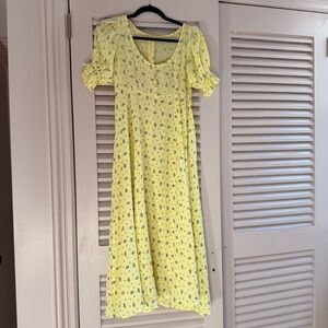 Yellow Faithfull the Brand Floral Midi Dress